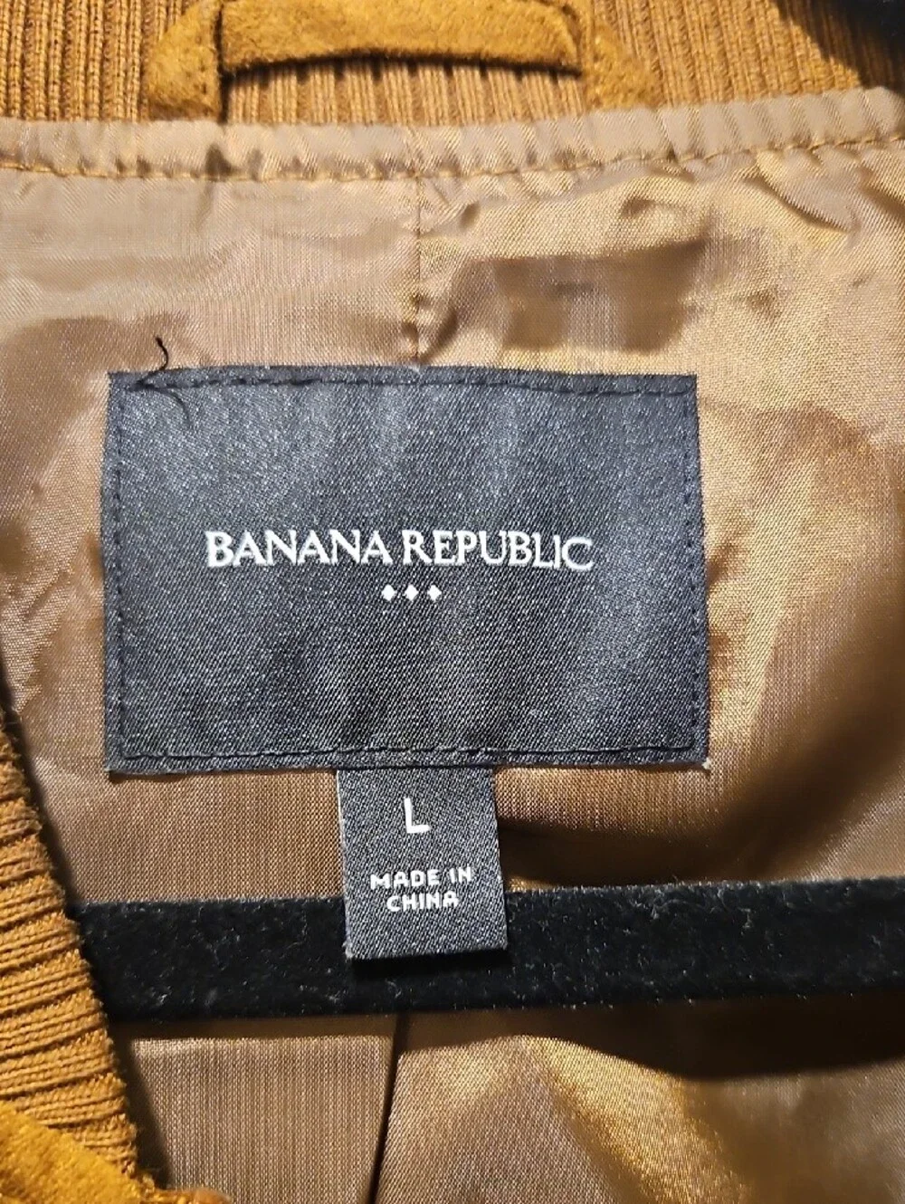 Banana Republic Men’s Suede Bomber Jacket - Caramel Brown